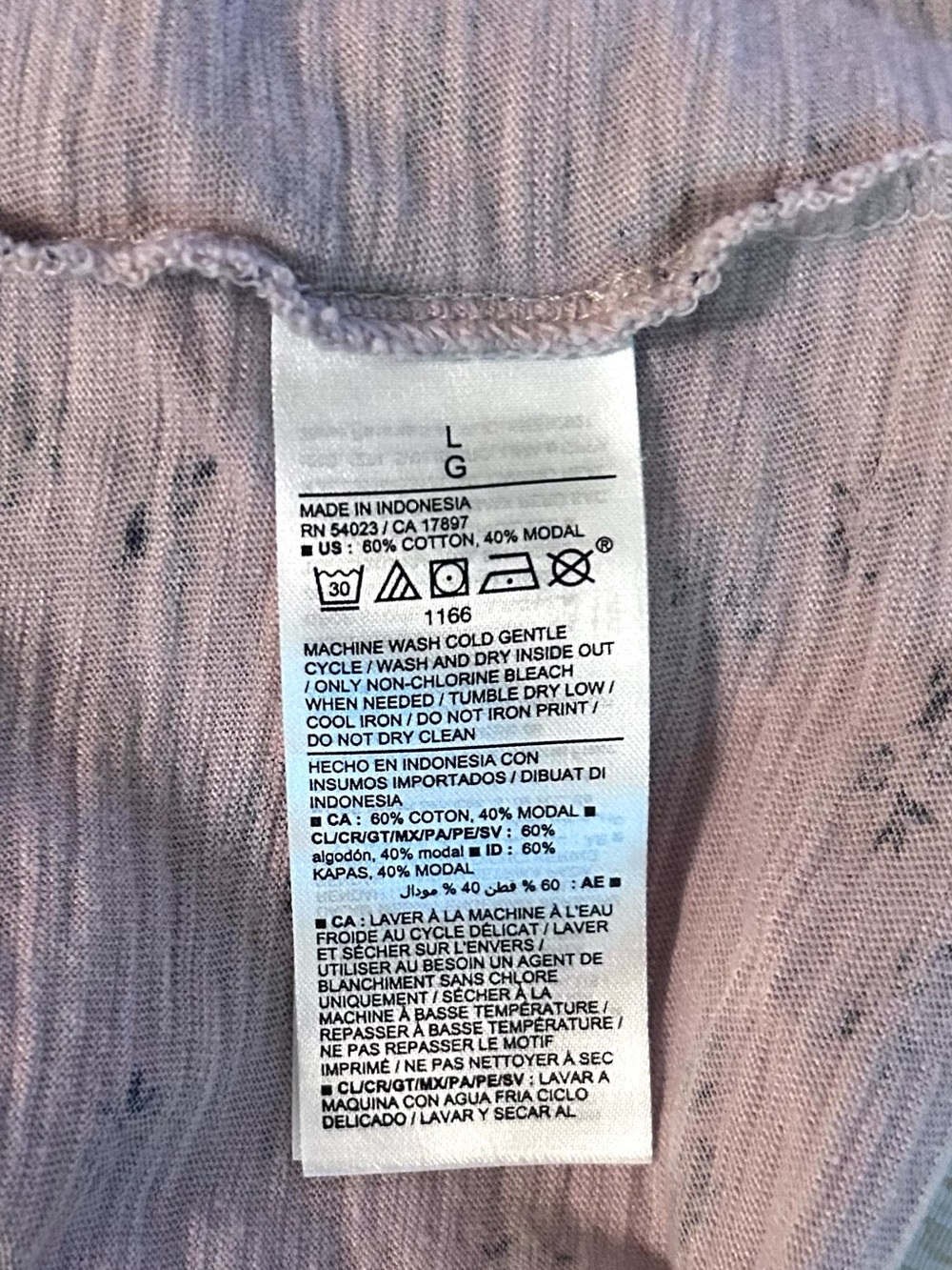 Old Navy Mauve Floral Short Sleeve Boxy Tee - Picture 3 of 6